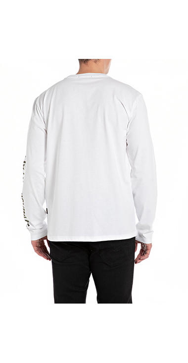 ベーシックジャージープリント ロングTシャツ 詳細画像 ホワイト 2